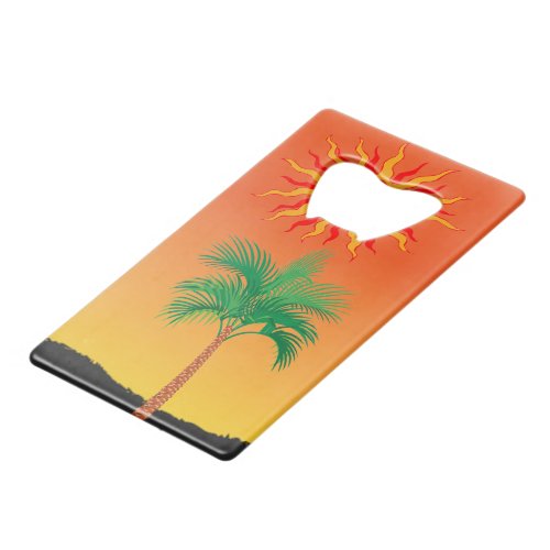 Palm Tree Credit Card Bottle Opener
