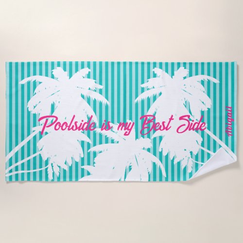 Palm Tree Customizable Beach Towel 