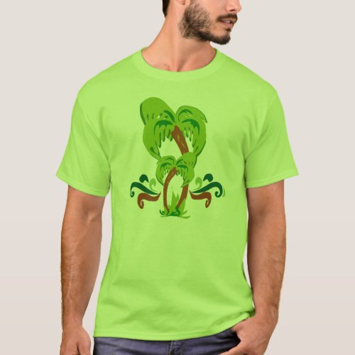 Palm Tree Cute Art Beach Lifestyle Fun  T_Shirt