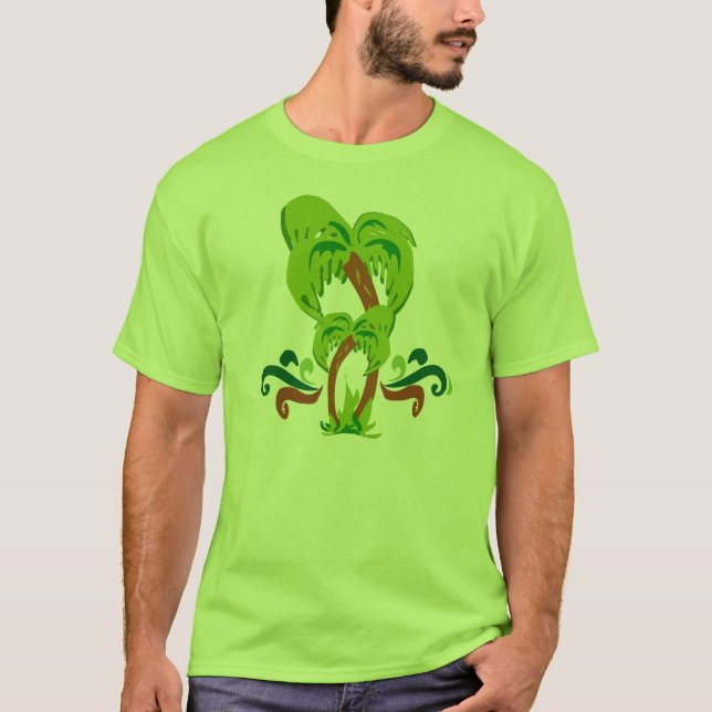 Palm Tree Cute Art Beach Lifestyle Fun  T-Shirt (Front)