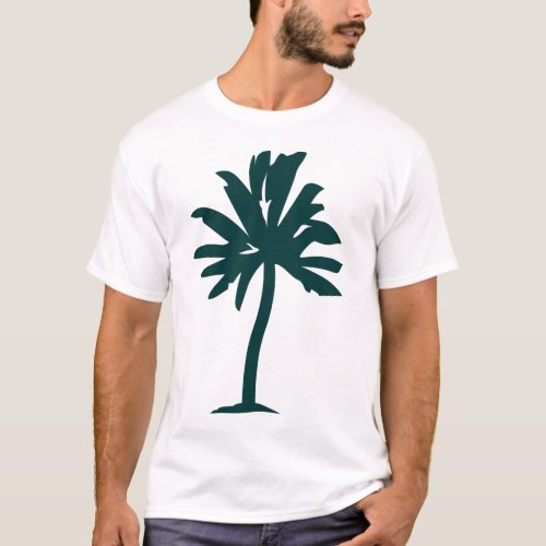 Palm Tree _ Dark Green T_Shirt