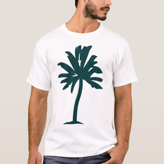 Palm Tree - Dark Green T-Shirt (Front)