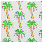 Palm Tree Decorated for Christmas Fabric