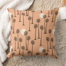 Palm Tree Desert Sunset - Blush Pink