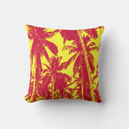 Palm Tree Design Throw Pillow