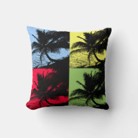 Palm Tree Design Throw Pillow