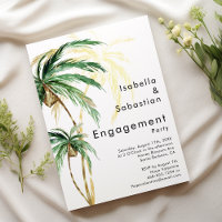 Palm Tree Destination Engagement Party Invitation