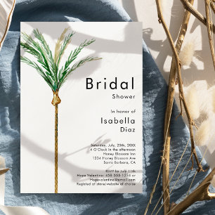 Palm Tree Destination Wedding Bridal Shower Invitation
