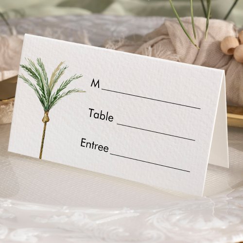 Palm Tree Destination Wedding Place Card