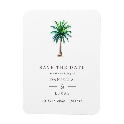 Palm Tree Destination Wedding Save the Date Magnet