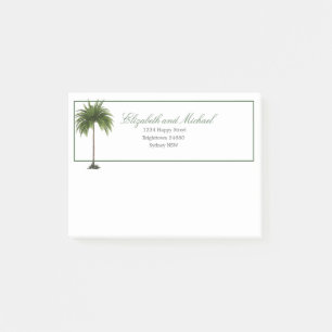 Palm Tree Elegant Modern Chic Green Post-it Notes