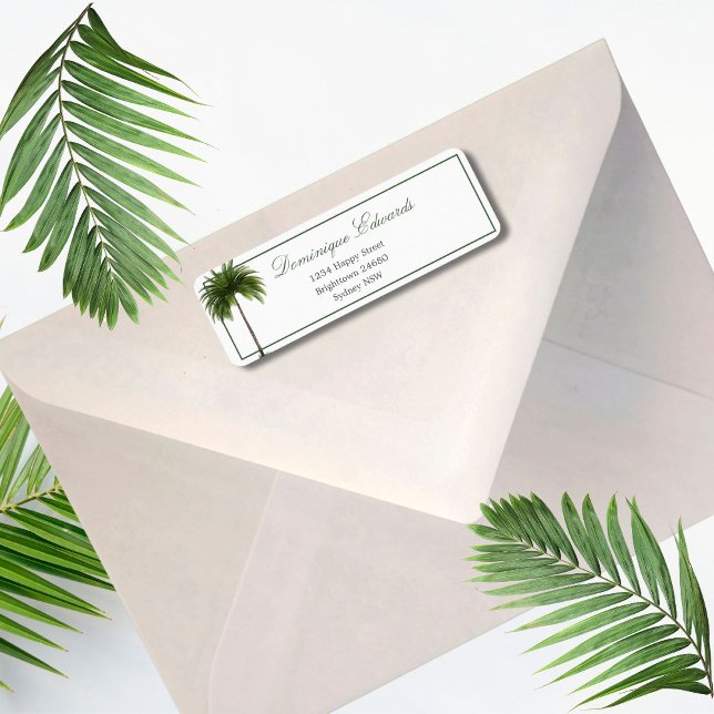Palm Tree Elegant Modern Chic  Label (Creator Uploaded)