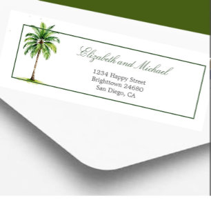 Palm Tree Elegant Modern Chic Label