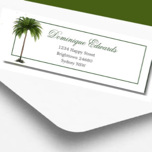 Palm Tree Elegant Modern Chic Label