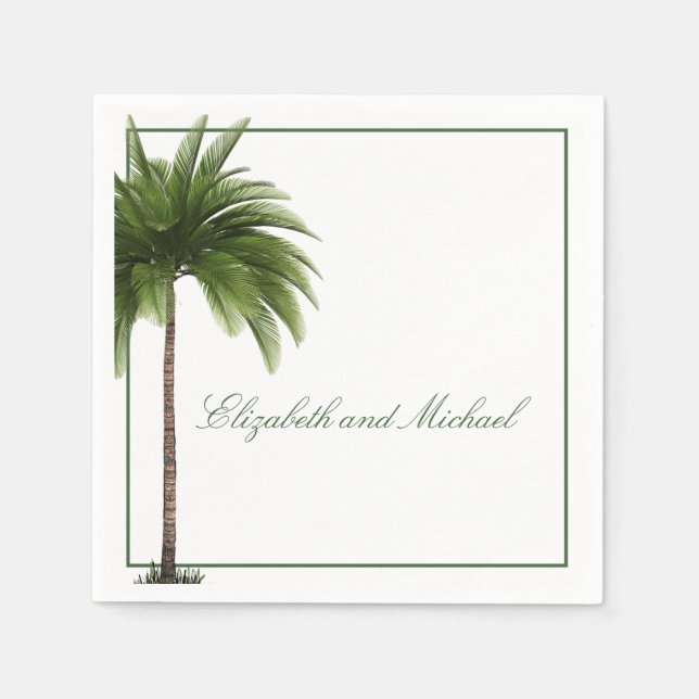 Palm Tree Elegant Modern Chic  Napkins (Front)