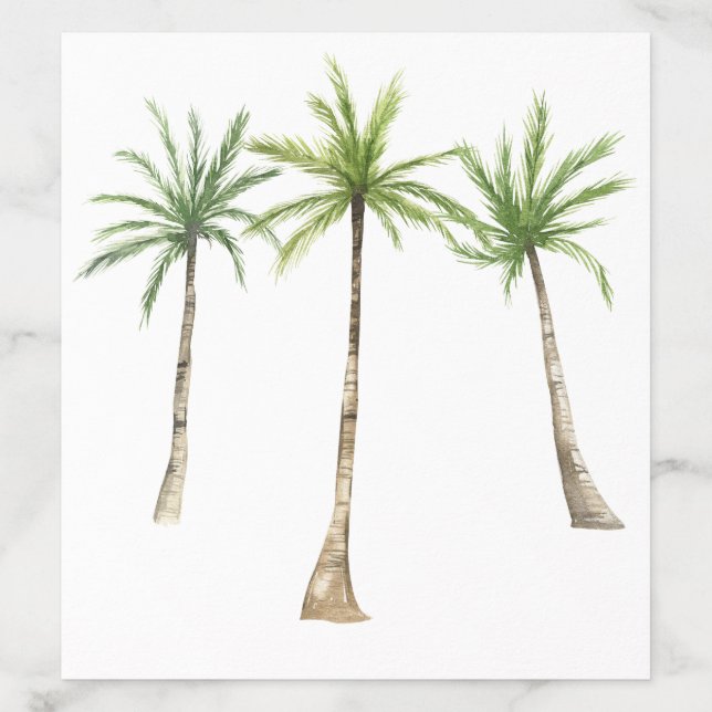 Palm Tree Envelope Liner for Tropical Wedding Zazzle