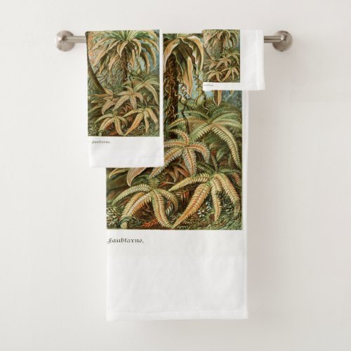 Palm Tree Ernst Haeckel  Bath Towel Set