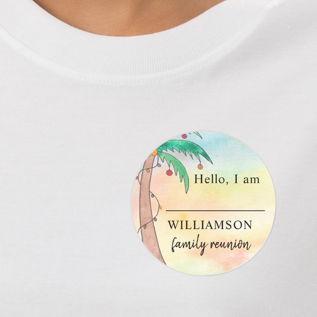 Palm Tree Family Reunion Name Tag (Creator Uploaded)