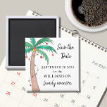 Palm Tree Family Reunion Save the Date  Magnet<br><div class="desc">This Family Reunion Save the Date Magnet features a hand-painted decorated palm tree.
Easily customizable.
To edit further use the Design Tool to change the font,  font size,  or color.
Because we create our artwork you won't find this exact image from other designers.
Original Watercolor © Michele Davies.</div>