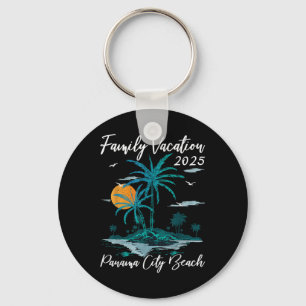 Palm Tree Family Vacation 2025 Florida Panama City Keychain