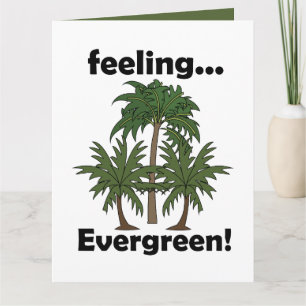 Palm Tree Feeling Evergreen Tropical Birthday Card