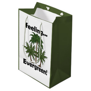Palm Tree Feeling Evergreen Tropical Birthday Medium Gift Bag