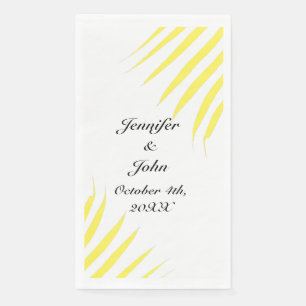 Palm Tree Foliage Lemon Yellow Leaves Weddings Paper Guest Towels