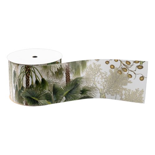 Palm Tree Fronds Nuts Flower Tropical Ribbon