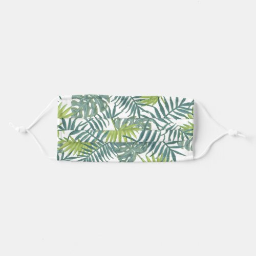 Palm Tree Fronds Painting Hawaiian Adult Cloth Face Mask