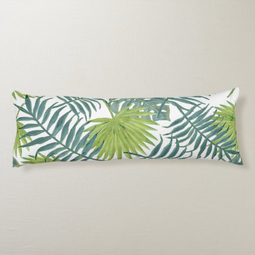 Palm Tree Fronds Painting Hawaiian Body Pillow