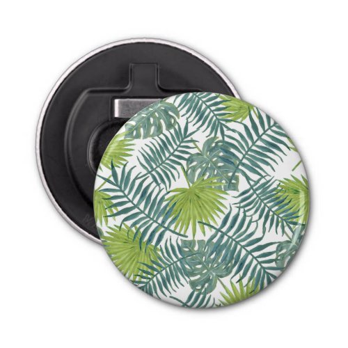 Palm Tree Fronds Painting Hawaiian Bottle Opener