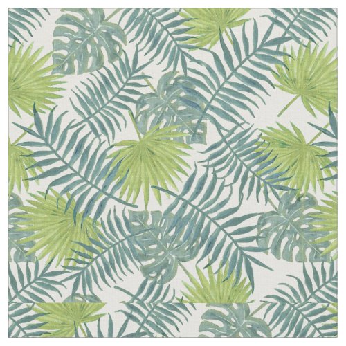Palm Tree Fronds Painting Hawaiian Fabric