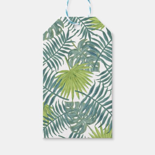 Palm Tree Fronds Painting Hawaiian Gift Tags