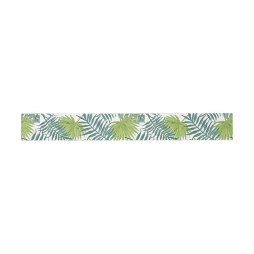 Palm Tree Fronds Painting Hawaiian Invitation Belly Band