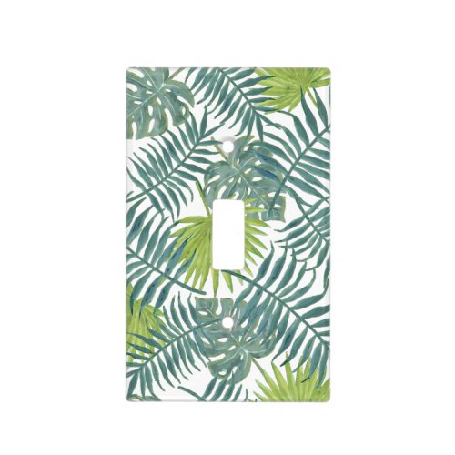 Palm Tree Fronds Painting Hawaiian Light Switch Cover