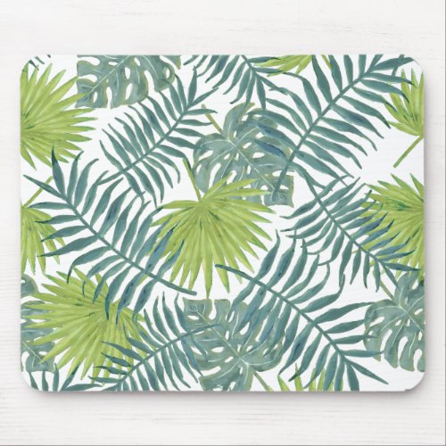 Palm Tree Fronds Painting Hawaiian Mouse Pad