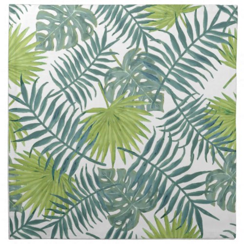 Palm Tree Fronds Painting Hawaiian Napkin