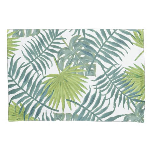 Palm Tree Fronds Painting Hawaiian Pillowcase