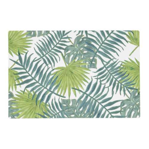 Palm Tree Fronds Painting Hawaiian Placemat
