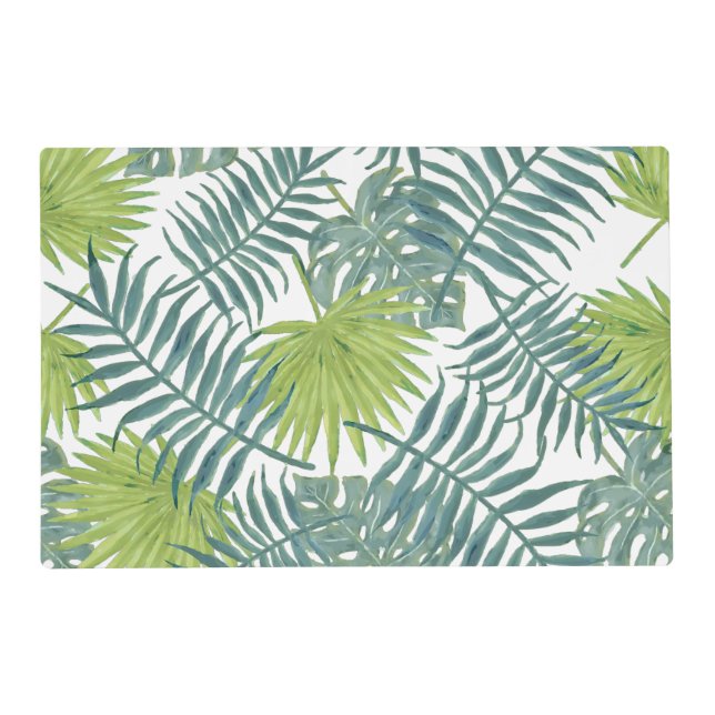 Palm Tree Fronds Painting Hawaiian Placemat (Front)