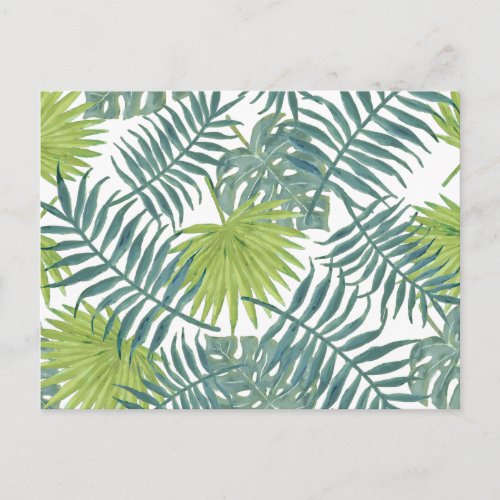 Palm Tree Fronds Painting Hawaiian Postcard