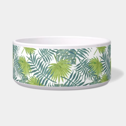 Palm Tree Fronds Painting Hawaiian Print Bowl