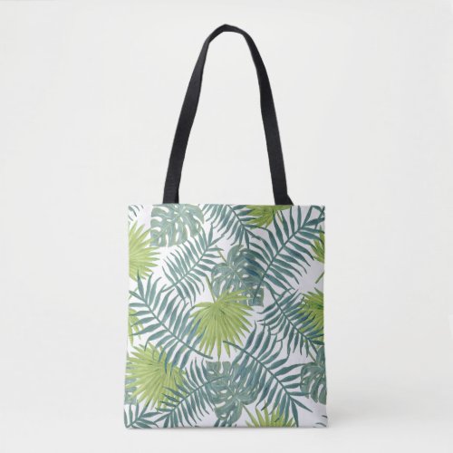 Palm Tree Fronds Painting Hawaiian Tote Bag