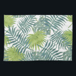 Palm Tree Fronds Painting Hawaiian Towel<br><div class="desc">Palm tree branches - Blue and Green Pattern - A classic palm tree palm frond illustration.

Greeting Cards are Completely customizable - change the greeting to happy holidays,  merry Christmas,  and then create your own greeting inside.</div>