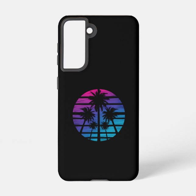 Palm Tree Hawaiian Beach Summer Vacation Samsung Galaxy Case (Back)