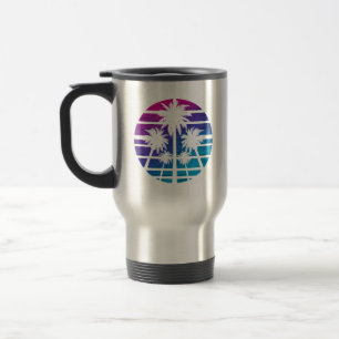 Palm Tree Hawaiian Beach Summer Vacation Travel Mug