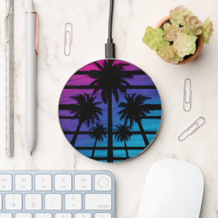 Palm Tree Hawaiian Beach Summer Vacation Wireless Charger