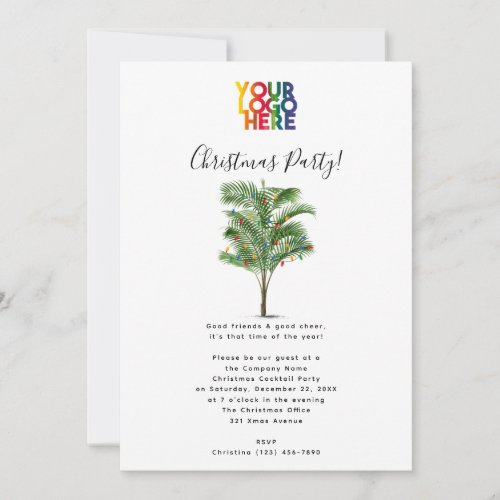 Palm Tree Holiday Business Logo Christmas Party 