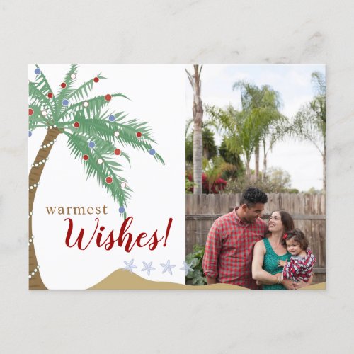 Palm Tree Holiday Photo Postcard