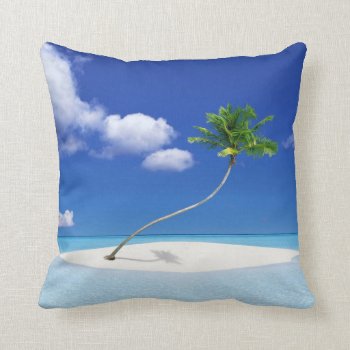 Palm Tree Island Cushion by LATENA at Zazzle